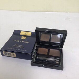 Estee Lauder NEW Brow Now All-In-One Brow Kit 02 Brunette Palette Brush Tweezers